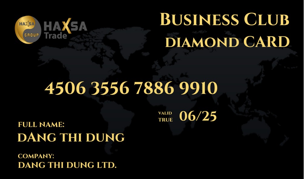 Haxsa Diamond  Business Club Card Üyeliği